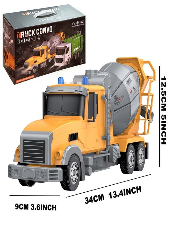 CALEST 14 Inch Large Cement Mixer Truck with Sounds,Kids Toys for 3 4 5 6 7 8 Years Old Boys,Kids Boy Toys Christmas Birthday Gift Car - Image 5